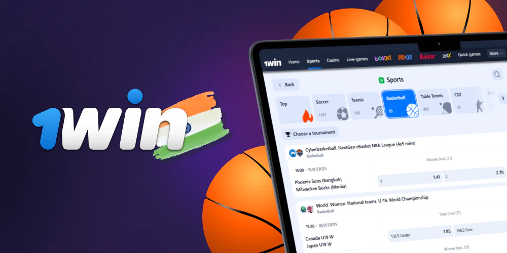 Basketball Betting at 1win in India